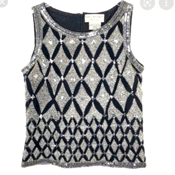Adrianna Papell Tops - Vintage Adrianna Papell boutique sequin evening top